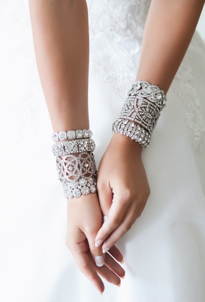 Crystal cuff bracelets